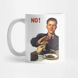 Soviet poster Anti-alcohol NET HET NO NYET НЕТ ! Mug